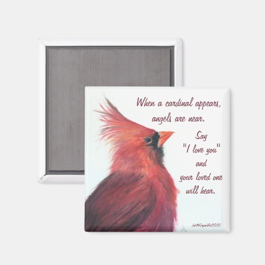 Magnet Red Kardinal Bird (Vorderseite/Rückseite)