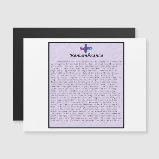 Magnet-Rememberance Magnetkarte (Vorne/Hinten)