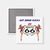Magnet ~ RETRO "KICKS" MÄDCHEN Hol dir deins an de (Vorderseite/Rückseite)