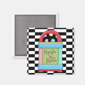 Magnet Retro Soda Shop Rock'n'Roll Partys Time (Vorderseite/Rückseite)