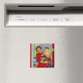 Magnet ~ RETRO Stil Supermärkte im Vorort (In Situ (Geschirrspüler))