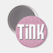 Magnet - Rosa Herzen in Weiß (Vorderseite/Rückseite)