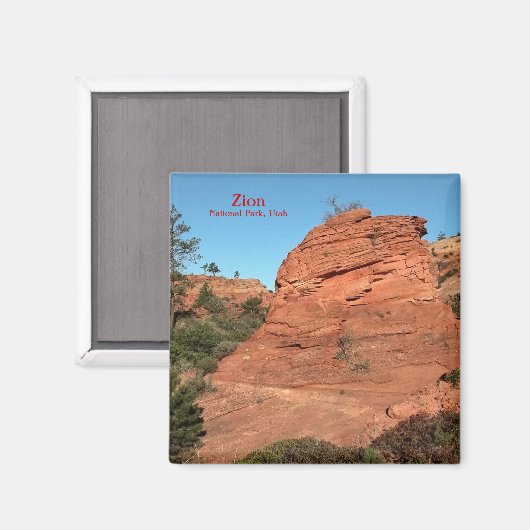Magnet: Roter Felsen in Zion Magnet (Vorderseite/Rückseite)