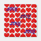 Magnet - Rotes Herz - LIEBE LIEBE LIEBE (Vorne)
