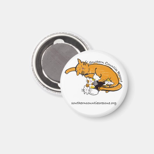 Magnet (Round Kitty Logo) (Vorderseite/Rückseite)