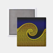 Magnet Royal Navy Blue Swirl Gold, Matching Set (Vorderseite/Rückseite)