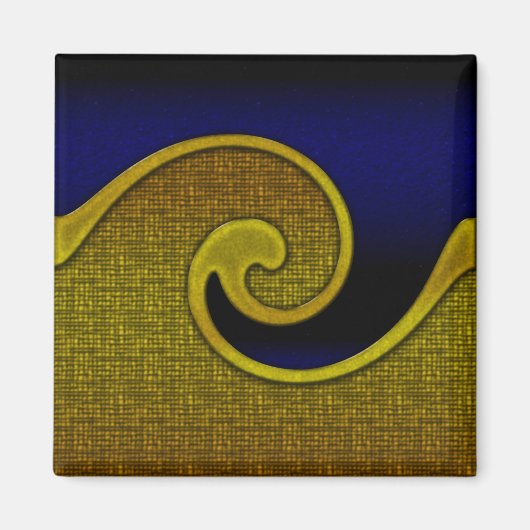 Magnet Royal Navy Blue Swirl Gold, Matching Set (Vorne)