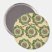 Magnet-Runde - Sehen Sie, wie mein Garten wächst Magnet (Vorderseite/Rückseite)