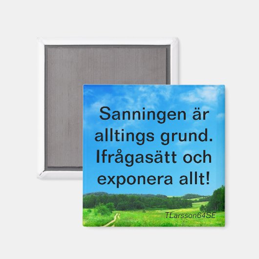 Magnet — Sanningen (Vorderseite/Rückseite)