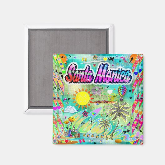 Magnet Santa Monica "Nu Era" (Vorderseite/Rückseite)