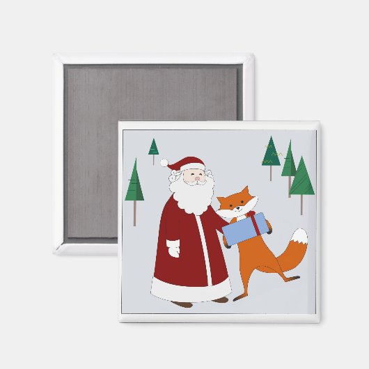 Magnet Santa und Fox (Vorderseite/Rückseite)