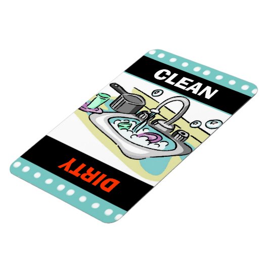 Magnet "Saubere" Geschirr (Linke Seite)