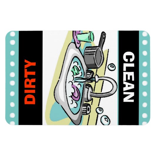 Magnet "Saubere" Geschirr (Horizontal)