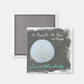 Magnet - Save the Date mit Sand (Vorderseite/Rückseite)