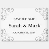 Magnet Save the Dates - Modern White Design (Vorderseite)
