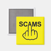 Magnet Scams Gedreht (Vorderseite/Rückseite)
