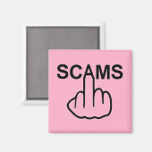 Magnet Scams Gedreht (Vorderseite/Rückseite)