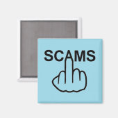 Magnet Scams Gedreht (Vorderseite/Rückseite)