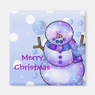 Magnet-Schneemann frohe Feiertage Weihnachten Magnet