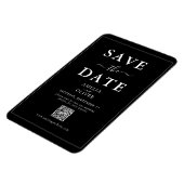 Magnet Schwarz QR Code Moderne Hochzeit Termin mer (Linke Seite)