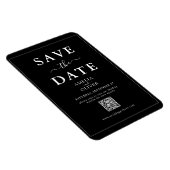 Magnet Schwarz QR Code Moderne Hochzeit Termin mer (Rechte Seite)