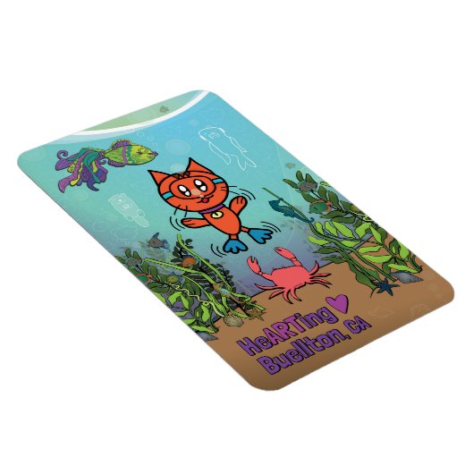 Magnet - Scuba Cat - Buellton.Art (Rechte Seite)