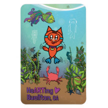 Magnet - Scuba Cat - Buellton.Art