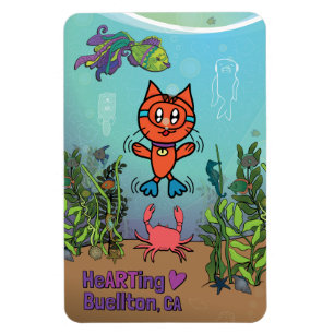 Magnet - Scuba Cat - Buellton.Art