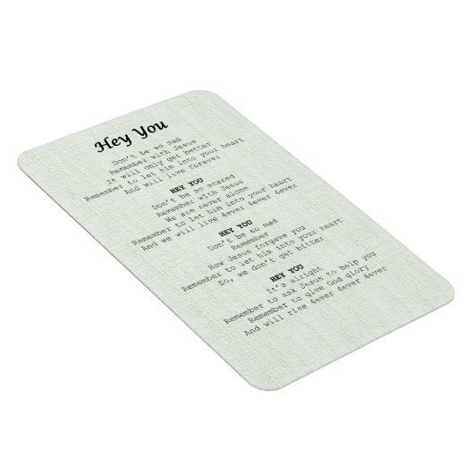 magnet sheet-Hey you - (Rechte Seite)