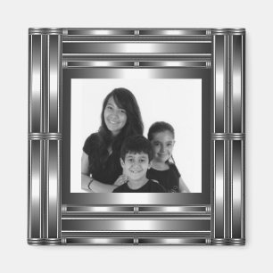 Magnet Silber Chrom Fügen Sie Ihr Foto hinzu