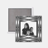Magnet Silver Chrome Hinzufügen Sie Ihr Foto (Vorderseite/Rückseite)