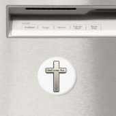 Magnet Silver Cross God Liebe You (In Situ (Geschirrspüler))