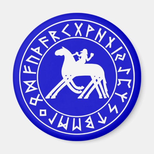 Magnet Sleipnir Schild auf Blk (Vorne)