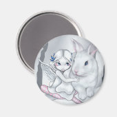 Magnet "Snow Bunny" (Vorderseite/Rückseite)