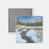 Magnet "Snow Melt" (Vorderseite/Rückseite)