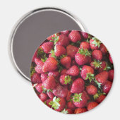 Magnet - Sommer Erdbeeren (Vorderseite/Rückseite)