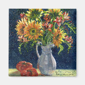 Magnet "Sonnenblumen und Tomaten" (Vorne)