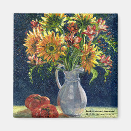 Magnet "Sonnenblumen und Tomaten"