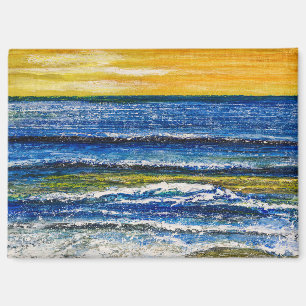 Magnet - Sonnenuntergang am Meer und Meereswellen