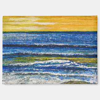 Magnet - Sonnenuntergang am Meer und Meereswellen