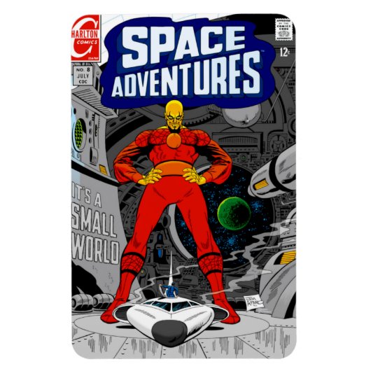 Magnet 'SPACE Adventures' aus den 1960ern (Vertikal)