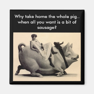 Magnet - Spaß Warum das ganze Schwein mit nach Hau
