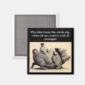 Magnet - Spaß Warum Zuhause das ganze Schwein - Wu (Vorderseite/Rückseite)