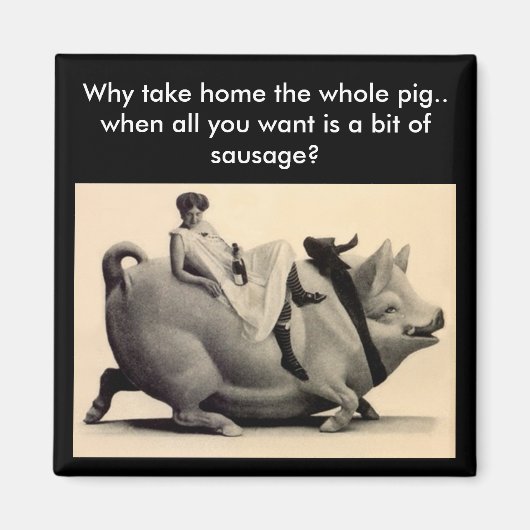 Magnet - Spaß Warum Zuhause das ganze Schwein - Wu (Vorne)