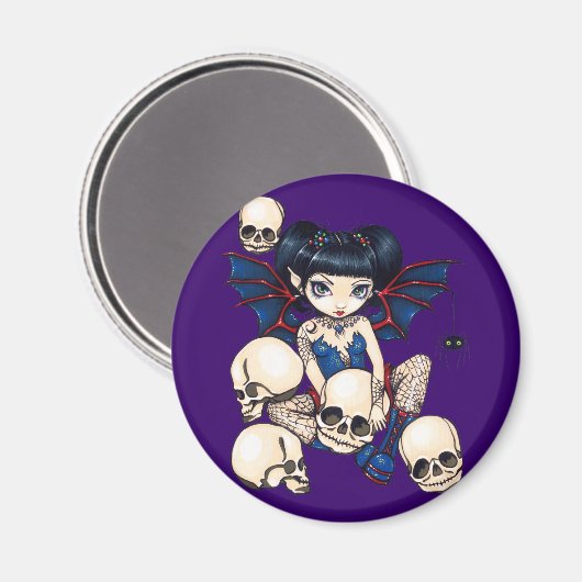 Magnet "Spinnen und Schädel" (Vorderseite/Rückseite)