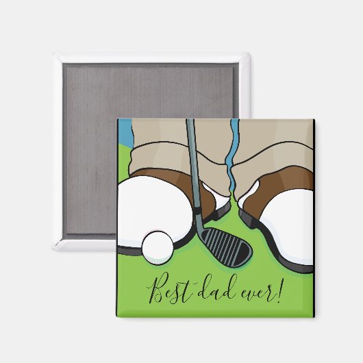 Magnet Square Bester Vater je (Vorderseite/Rückseite)