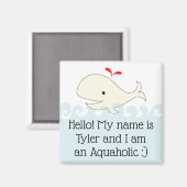 Magnet Square Hallo! Ich bin Aquaholin (Vorderseite/Rückseite)