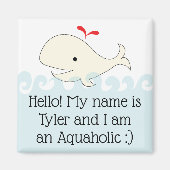 Magnet Square Hallo! Ich bin Aquaholin (Vorne)