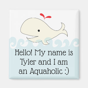 Magnet Square Hallo! Ich bin Aquaholin