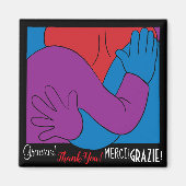 Magnet Square Vielen Dank und Merci (Vorne)